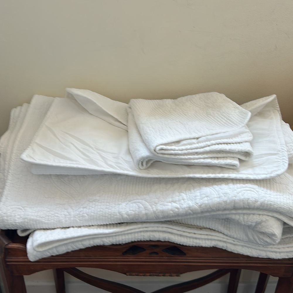 Tahari Home white King size coverlet $40